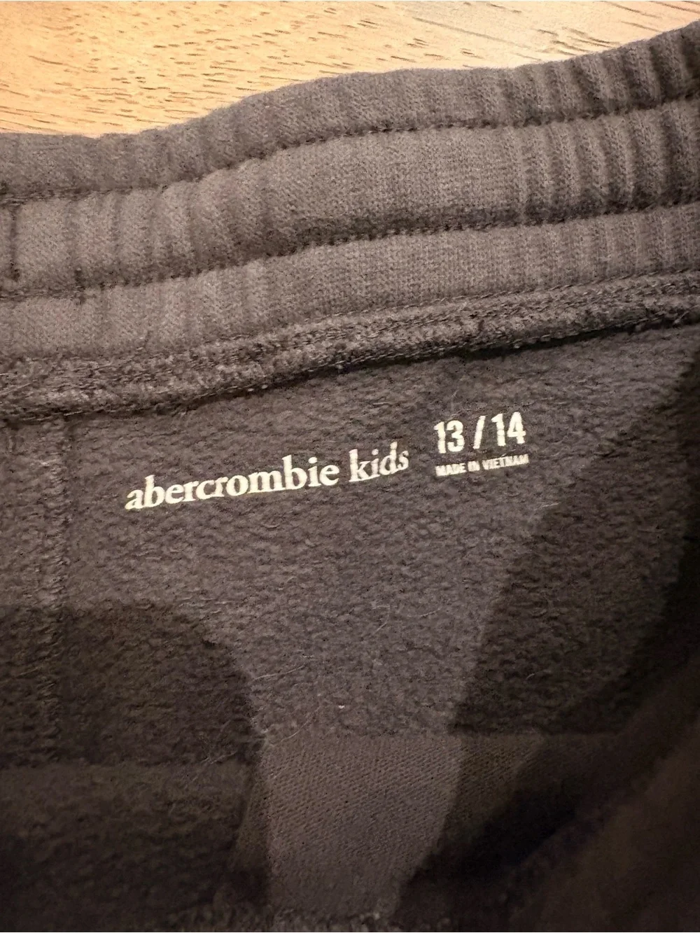 Abercrombie Kids Chsrcoal Logo Ski Print Sweatsuit Hoodie Jogger Pants Sz 13/14
